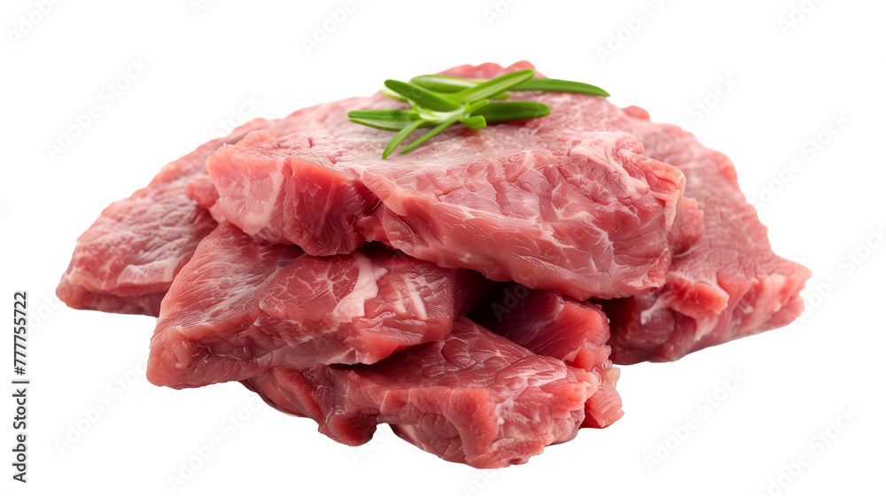 Veal meat isolated on white background