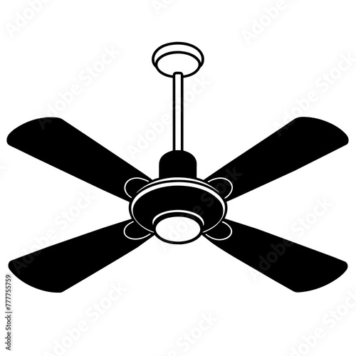 ceiling fan- vector illustration