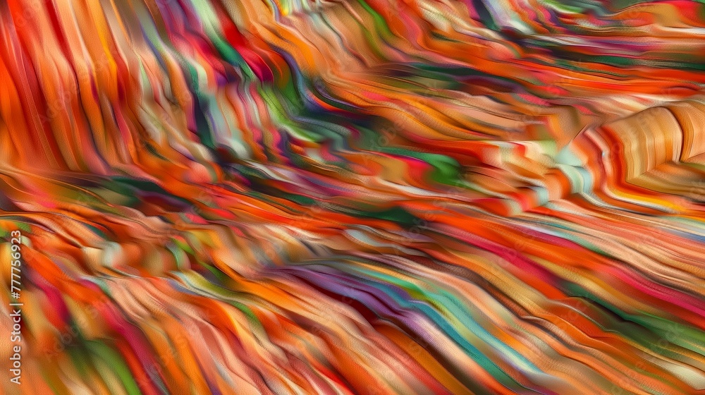 Whirlwind of Warm Hues: Abstract Textural Art