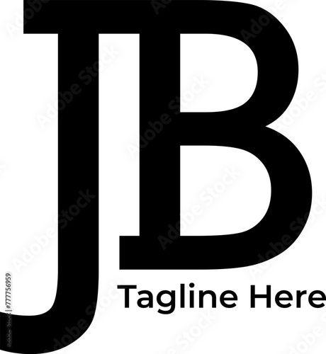 JB initial logo design vector