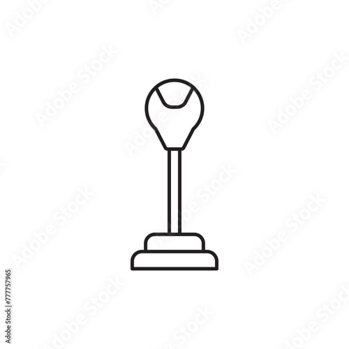 Gear stick icon design, isolated on white background, vector illustration