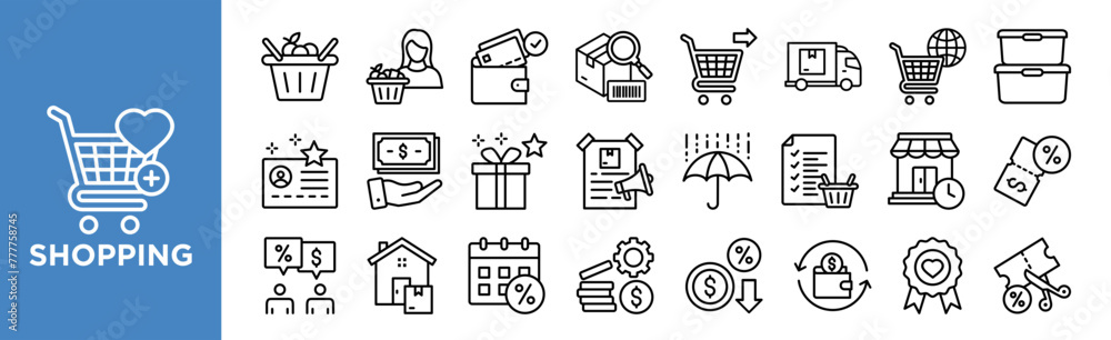 Shopping Icon Set Shopping Icon Set