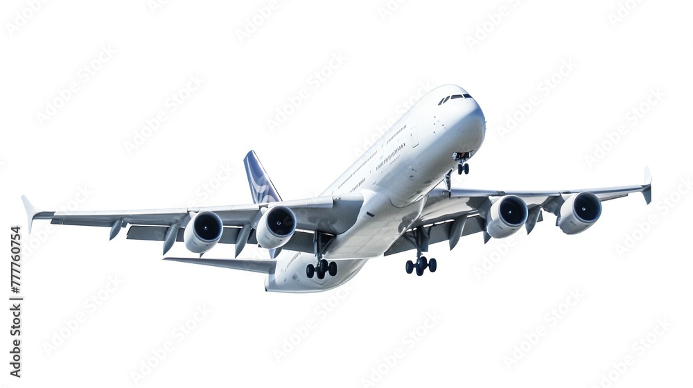 Large passenger aircraft or commercial airplane isolated on white background. Large passenger aircraft or commercial airplane isolated on white background.
