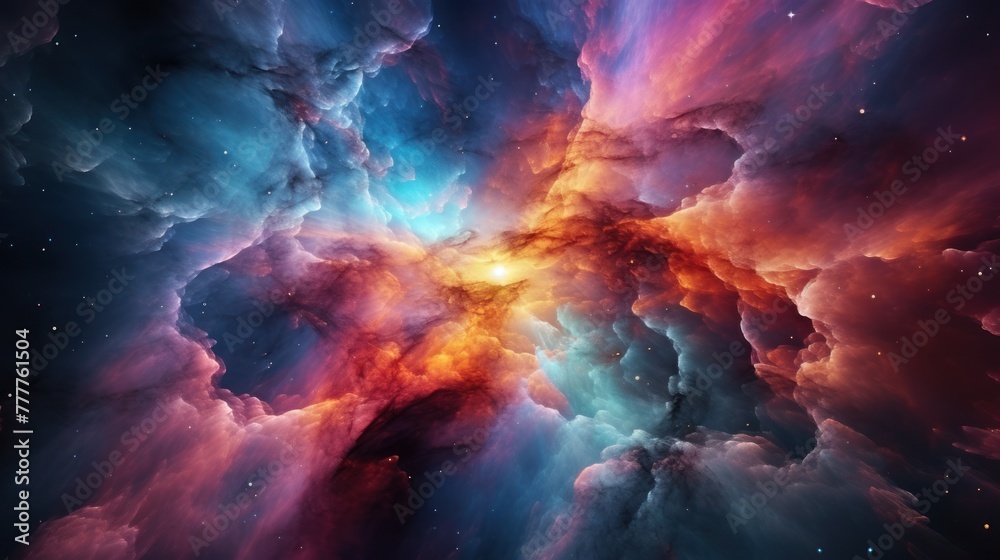 Astrological wonders on display: a wallpaper image featuring a cloudy nebula, a captivating glimpse into the vastness of space.