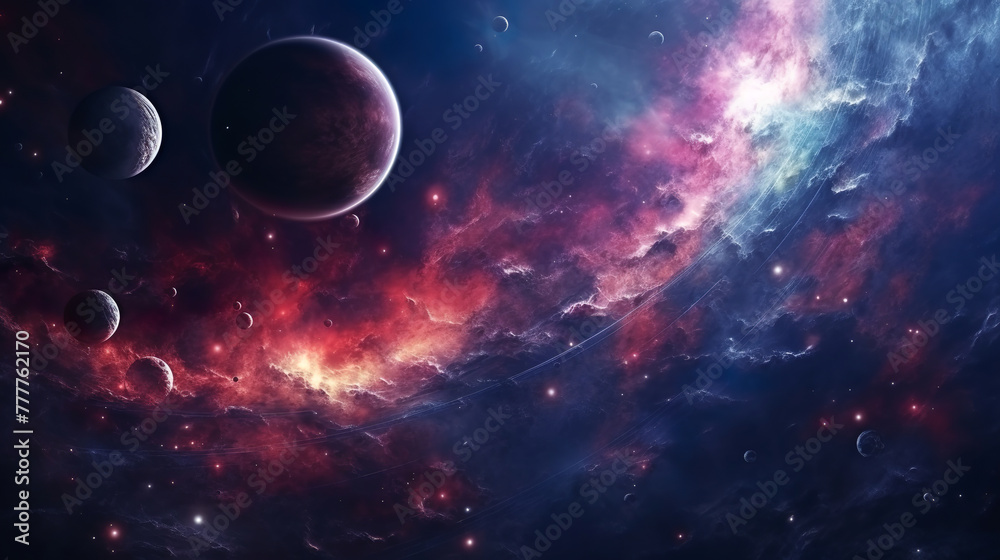 Planets and galaxies, wallpapers. The beauty of deep space. Billions of galaxies in the universe Cosmic art background