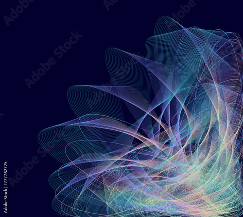 Abstract techno quantum entanglement concept photo