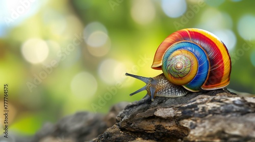 Vibrant Snail Journey: A Colorful Encounter