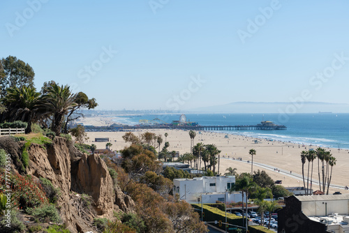 Views across Santa Monica Beach California 