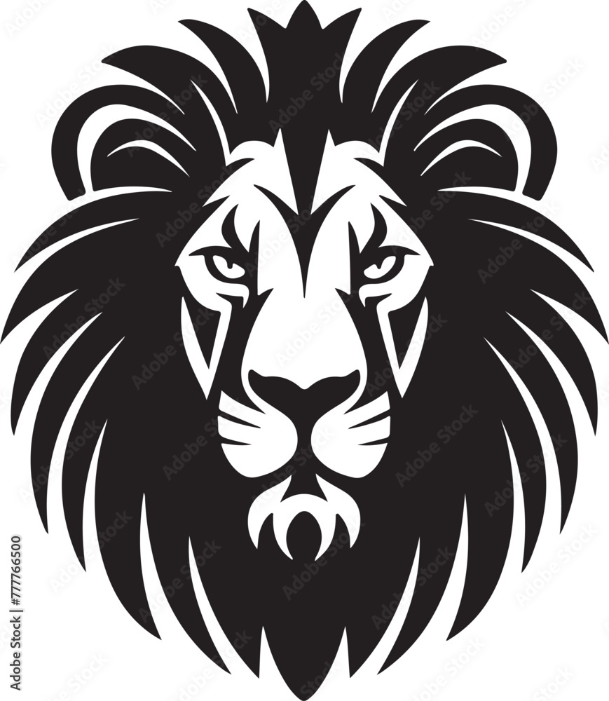 Lion Face silhouette vector