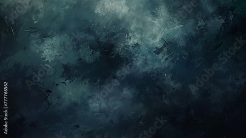 Abstract cool-toned texture resembling frosted glass. Wintry scene with a mix of blue and green shades in a textured pattern.