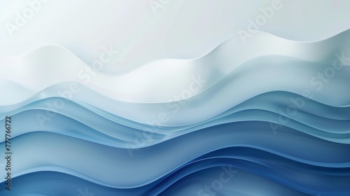 Layered blue abstract waves for dynamic desktop wallpaper. Artistic depiction of oceanic waves in abstract style for creative backgrounds.