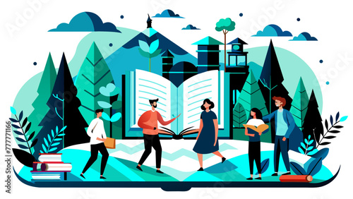 Celebrating Literature: A Vector Illustration Dedicated to Book’s Day