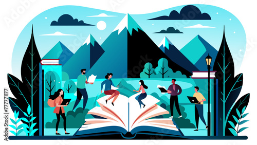 Celebrating Literature: A Vector Illustration Dedicated to Book’s Day