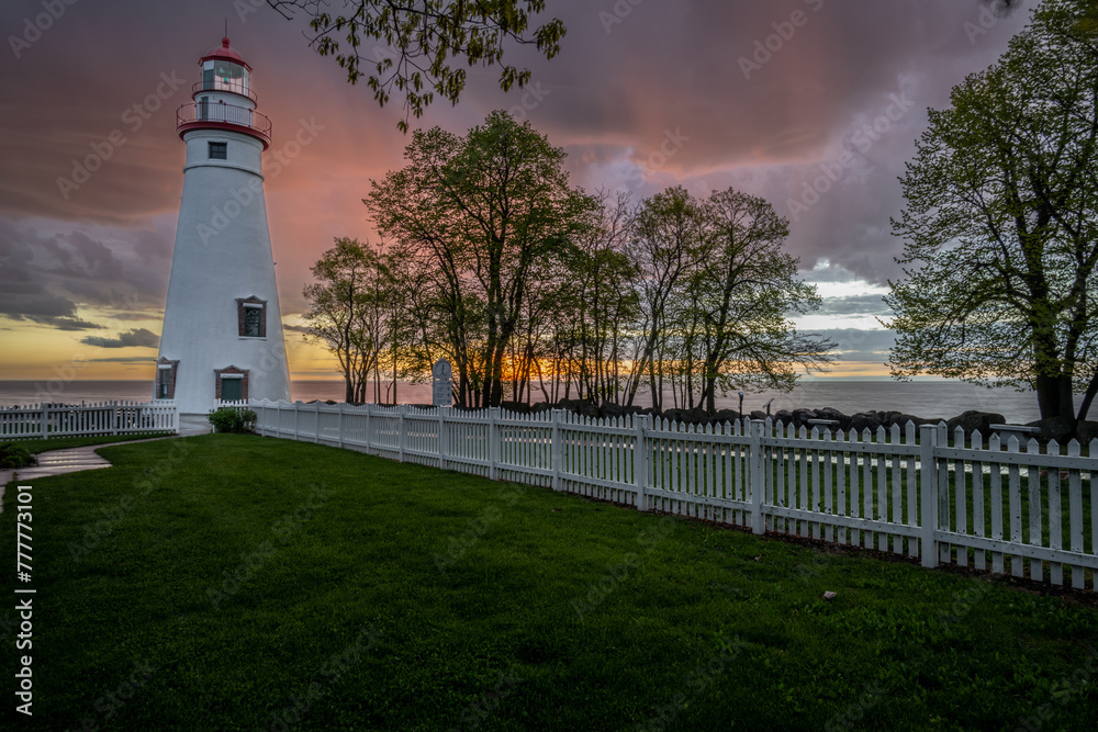 Fotografie Marblehead lighthouse located at Lakeside Marblehead, Ohio