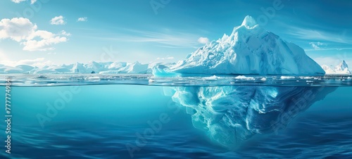 Iceberg - Appearance And Global Warming Concept - 3D Rendering