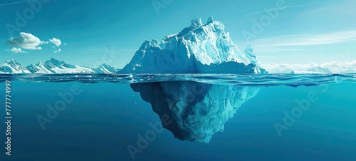 Iceberg - Appearance And Global Warming Concept - 3D Rendering
