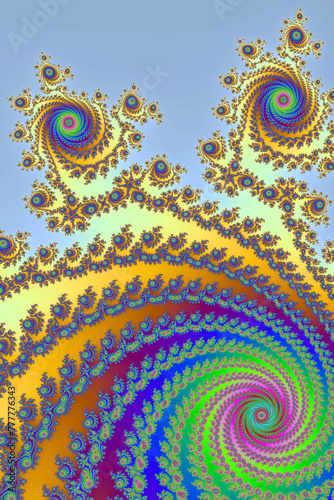 Beautiful zoom into the infinite mathematical mandelbrot set fractal.