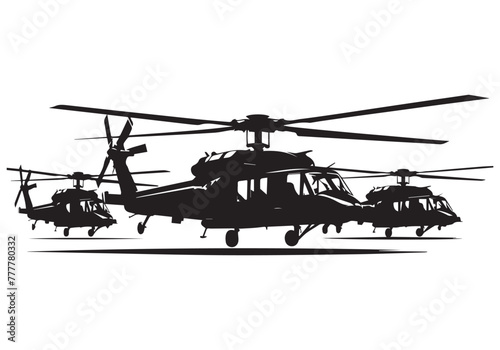 Military Helicopter Silhouette