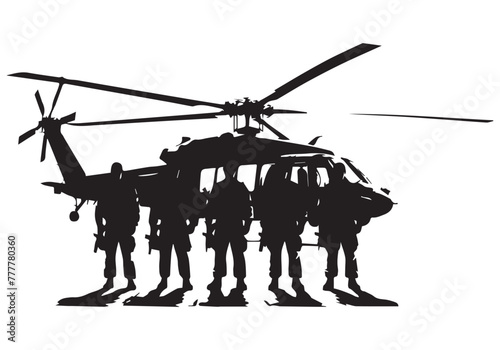 Military Helicopter Silhouette