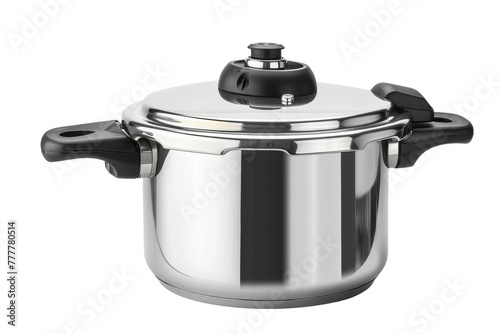 Stainless Steel Pressure Cooker isolated on transparent background