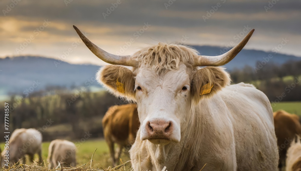Generated image of a bull on the field