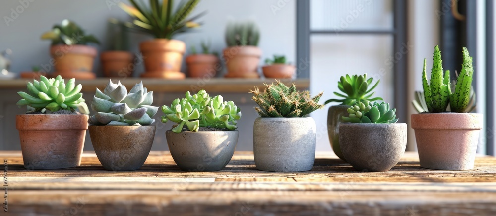 Potted plants adorning the table 🌿✨ Adding a touch of greenery and freshness to the decor, a delightful indoor garden vignette! 🌱🌸