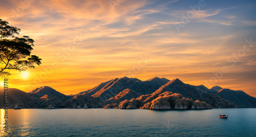 Sunset Over the Mountains