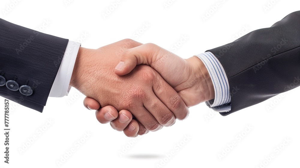 shaking hand after business isolate on white background shaking hand after business isolate on white background