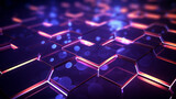 Vibrant Hexagonal Digital Network Background