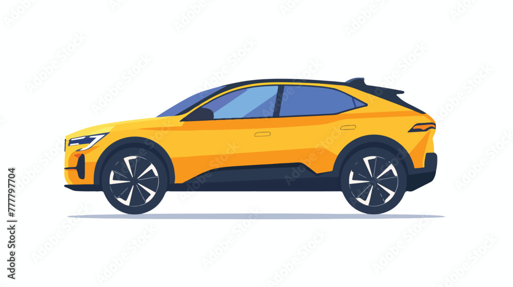Brandless Car Automobile Vehicle Concept flat vector