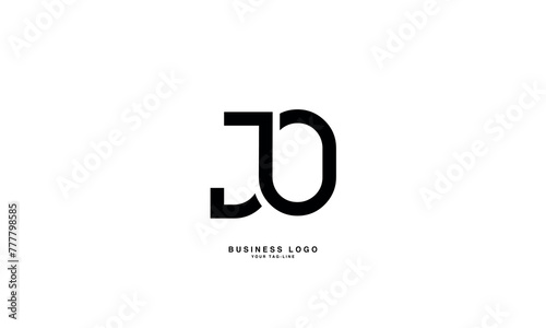 JO, OJ, J, O, Abstract Letters Logo Monogram
