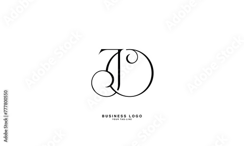 JO, OJ, J, O, Abstract Letters Logo Monogram