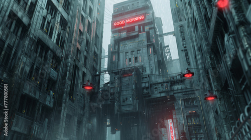 Cyberpunk Cityscape in Rain