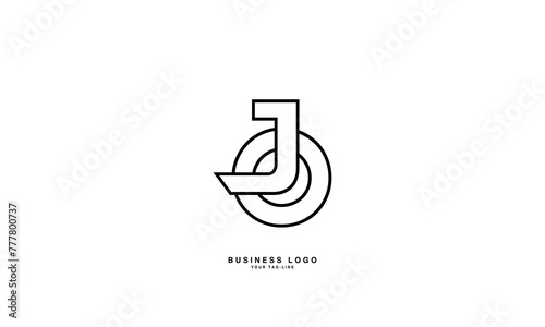 JO, OJ, J, O, Abstract Letters Logo Monogram