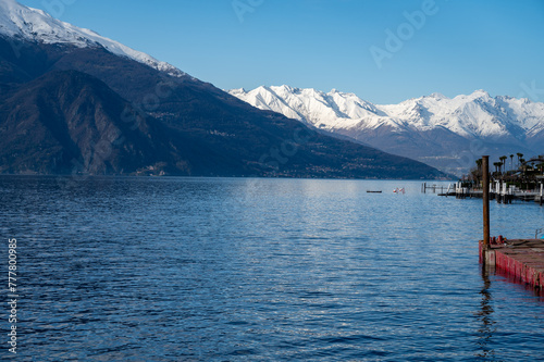 Fototapeta Naklejka Na Ścianę i Meble -  Tourist destination small medieval village of Bellagio with hilly narrow streets and luxurious villas, holiday destination on Lake Como, Italy