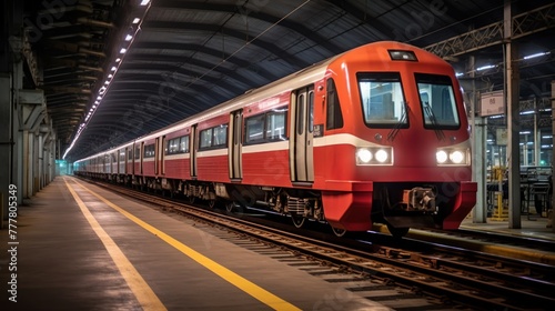 The Red Line train stops at a maintenance facility at Bang Sue Central Station