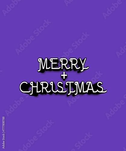 Merry Christmas BPscript 3D vector font