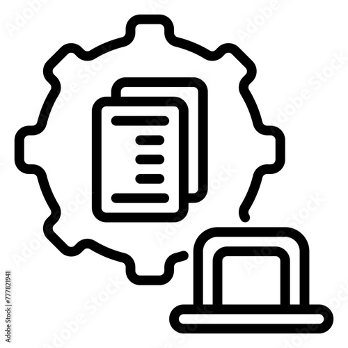 Processing icon, line icon style