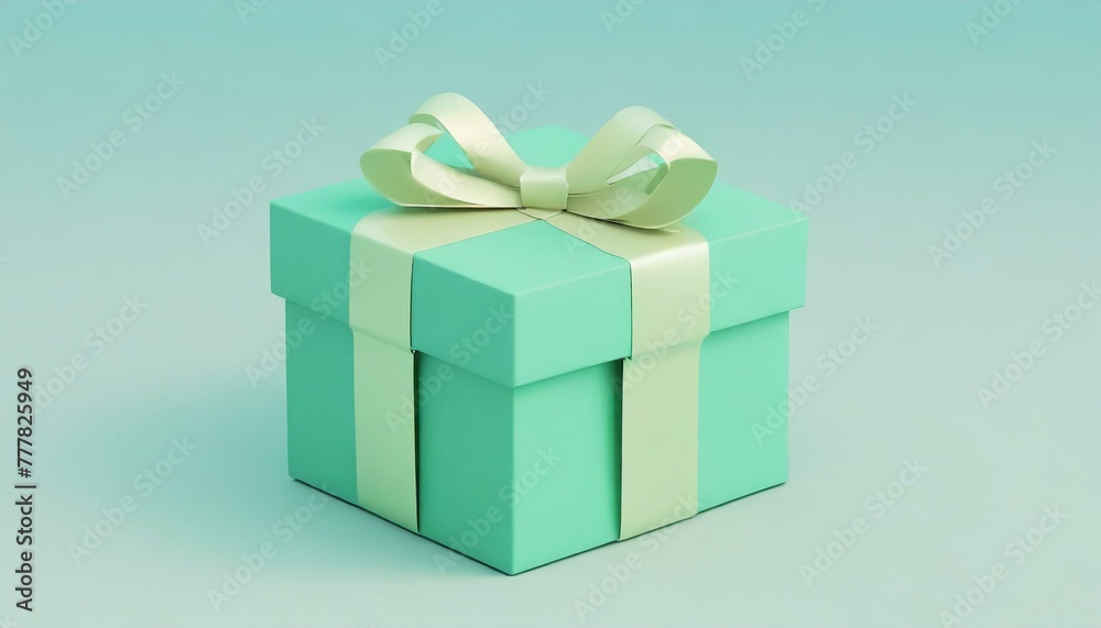 Fototapeta premium caja regalo sorpresa fondo color pastes