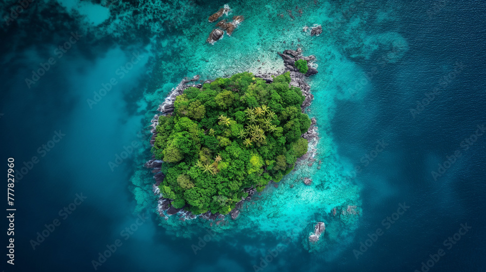 Pristine Island Retreat Surrounded by Coral Reefs Pristine Island Retreat Surrounded by Coral Reefs