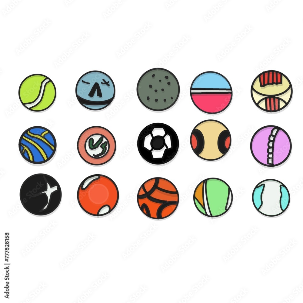 set of icons football