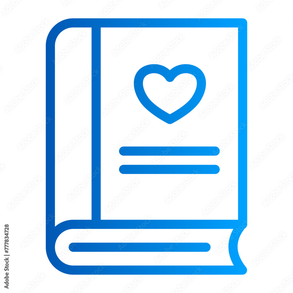 This is the Book icon from the Valentine icon collection with an Outline Gradient style This is the Book icon from the Valentine icon collection with an Outline Gradient style