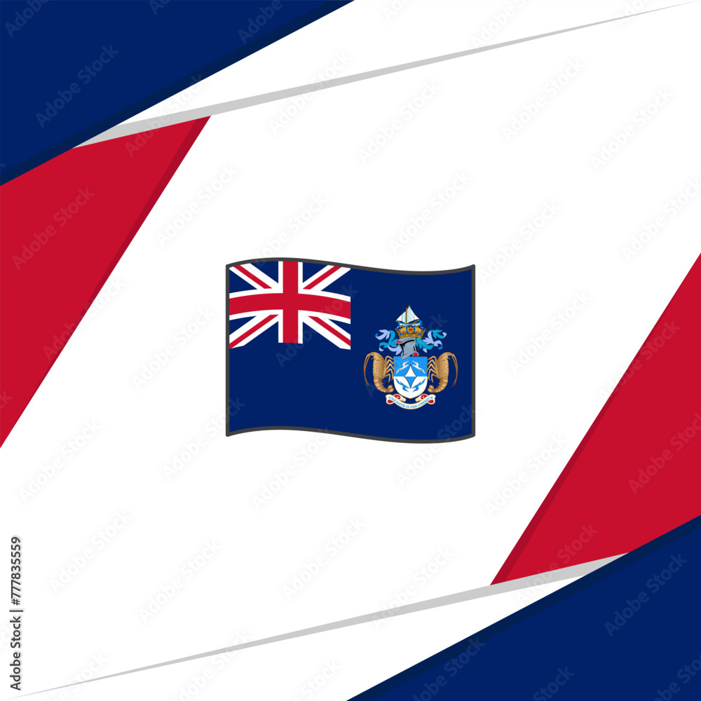 Obraz premium Tristan Da Cunha Flag Abstract Background Design Template. Tristan Da Cunha Independence Day Banner Social Media Post. Tristan Da Cunha