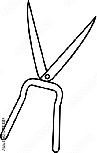 hedge shears gardening tools illustration