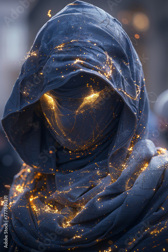 etherial ninja made from cosmic dust,generative ai