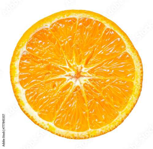 A close up of an orange with the peel removed - stock png.