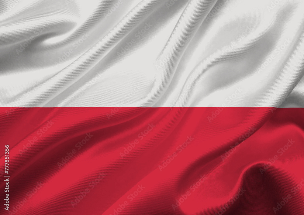 Poland flag waving in the wind. Poland flag waving in the wind.