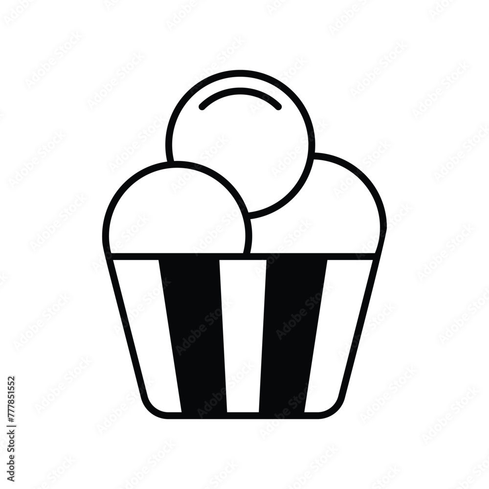 ice cream icon with white background vector stock illustration ice cream icon with white background vector stock illustration