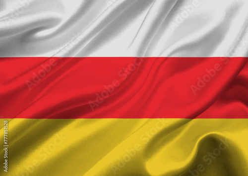 South Ossetia flag waving in the wind. photo