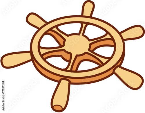 wood ship steering